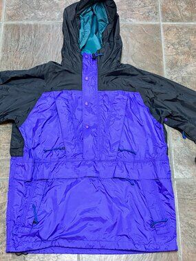 ~~REI Hooded Vintage Anorak Windbreaker Rain Jacket Mens M Nylon...VGUC!!!!